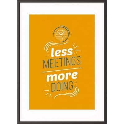 Paperflow Wandbild "Less meetings more doing" 297 x 420 mm