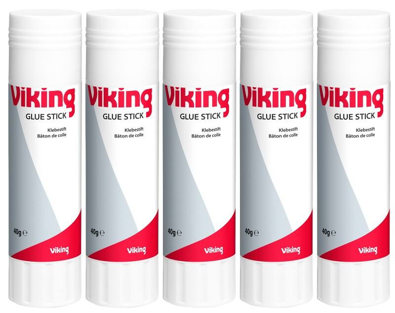 Bâton de colle Viking 40g Blanc, rouge 1051100 5 unités