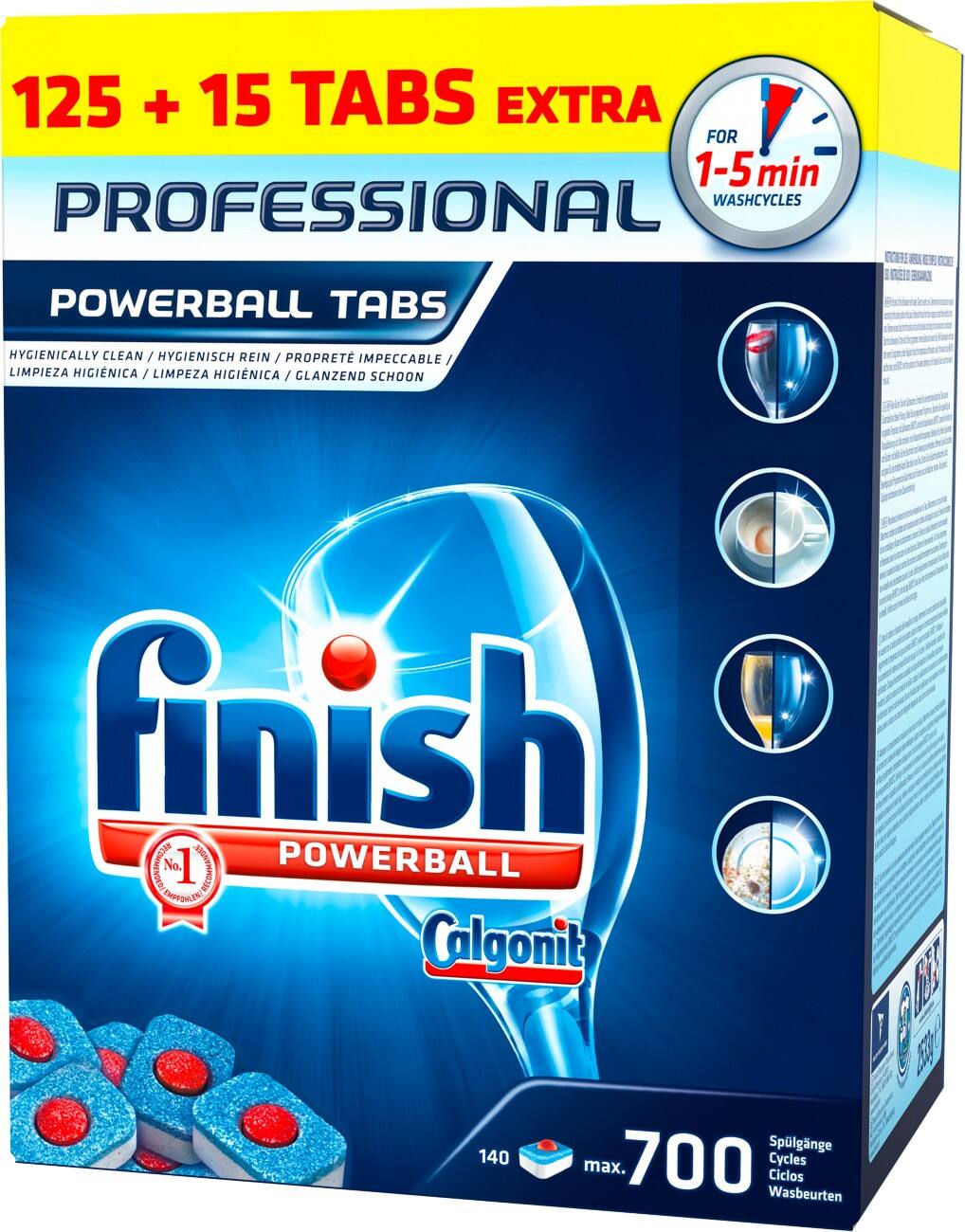 Tablettes pour lave-vaisselle Finish Professional Powerball 140 Unités