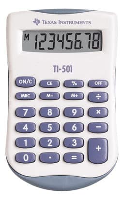 Texas Instruments Taschenrechner TI-501 55 mm Blau, Weiss 90 x 55 x 10 mm