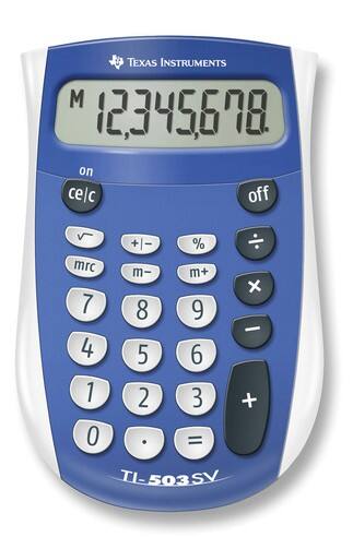 Texas Instruments Taschenrechner TI-503SV 80 mm Blau