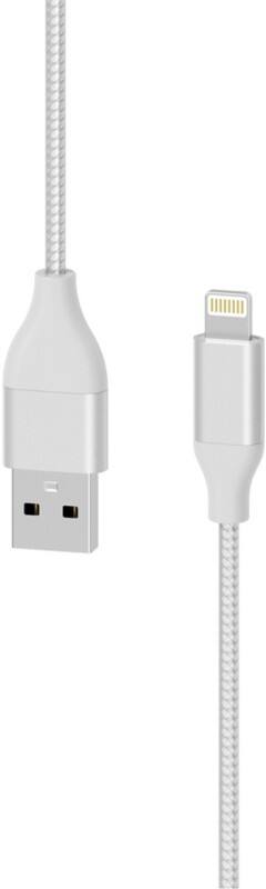 XLayer Ladekabel PREMIUM Metallic USB zu Lightning 1.5m Silber