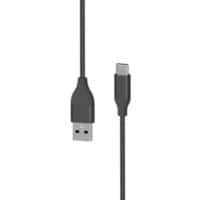 XLayer Ladekabel Premium Metallic USB auf USB-C 1.5m (Schnellladung 3A/USB 2.0) Schwarz