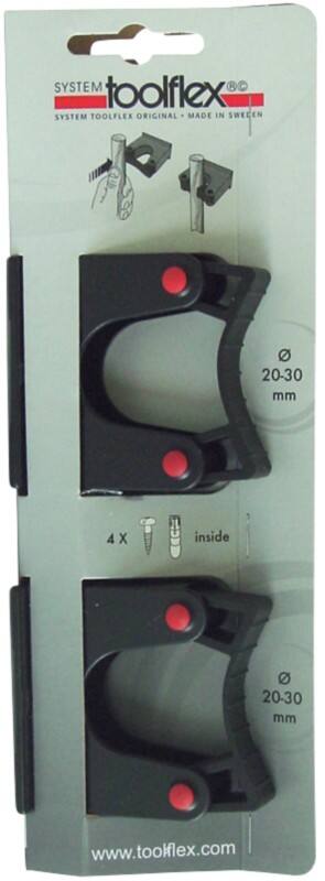 Support à balai BETRA 9 x 3,5 cm 20-30 mm Noir 2 Unités