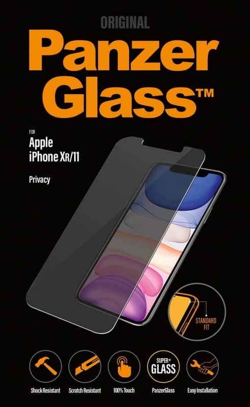 PanzerGlass Bildschirmschutz mit Blickschutzfilter für iPhone XR/11