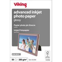 Viking Inkjet Fotopapier Glänzend A6 280 g/m² Weiss 50 Blatt