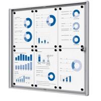 Vitrine d'affichage verrouillable SHOWDOWN Economy Montage mural Argenté