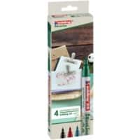 Marqueur permanent edding Ecoline 25 Fin 1 mm Multicolore 4 Unités