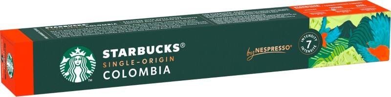 Capsules de café by Nespresso Starbucks Colombie Single-Origin Moulu Intensité du café 7 Moyen 10 Unités de 5.7 g