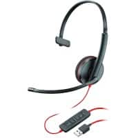 Casque filaire Plantronics C3210 Sur tête Antibruit USB Avec microphone Noir