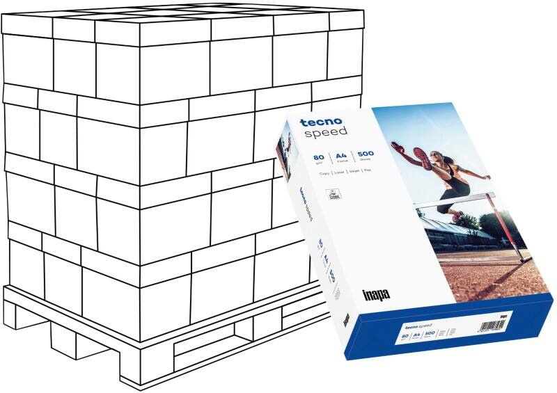 Papier copieur tecno Speed A4 80 g/m² Blanc 240 Paquets de 500 Feuilles