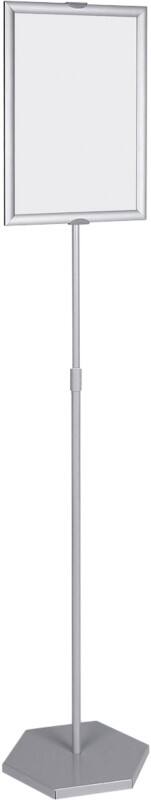 Présentoir sur pied Bi-Office A4 Aluminium Argenté SUP0302