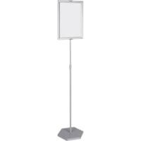 Bi-Office Freistehender Display-Ständer Gewölbt Silber Höhenverstellbar A4 1750 mm