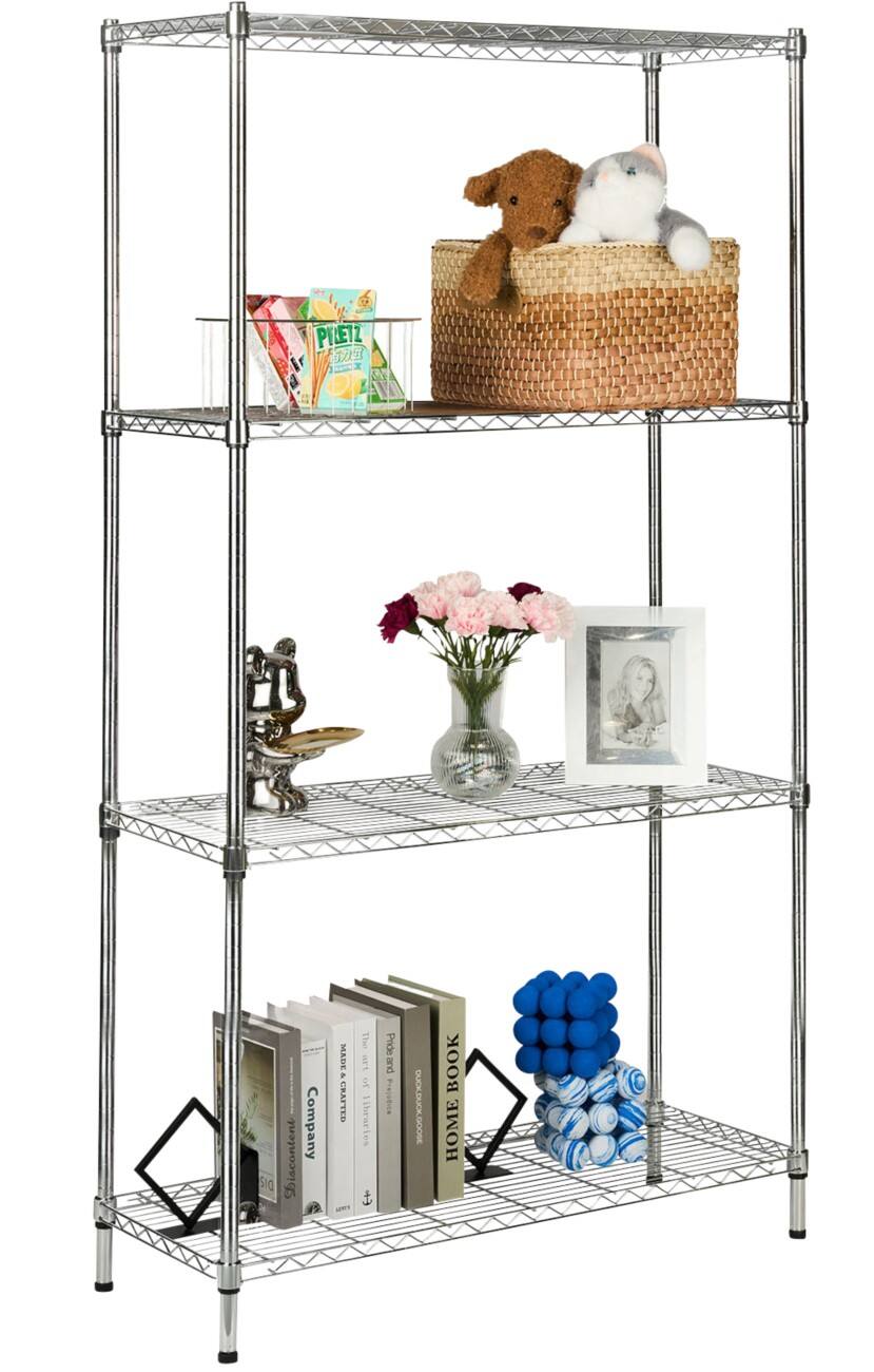 Étagère MAMMUT Acier Chrome 4 compartiments 900 x 350 x 1600 mm