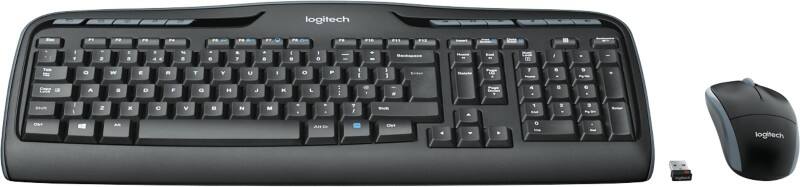 Logitech Tastatur-Maus-Set MK330 920-008533 Kabellos Schwarz QWERTZ (DE)