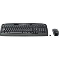 Logitech Tastatur-Maus-Set MK330 920-008533 Kabellos Schwarz QWERTZ (DE)