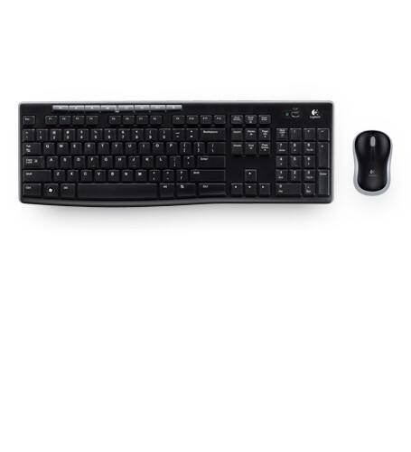 Logitech Tastatur-Maus-Set MK270 920-004508 Kabellos Schwarz QWERTY Tschechisch, Polnisch, Türkisch