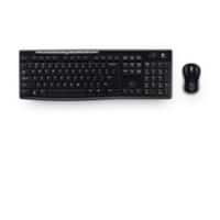 Clavier Logitech Sans fil QWERTY Sans Bluetooth Argenté, noir