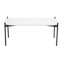 Table d’appoint rectangulaire Paperflow Meet Plateau blanc, Cadre noir, 4 pieds 1000 x 500 x 400 mm