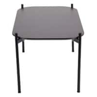 Table d’appoint rectangulaire Paperflow Meet Plateau noir, Cadre noir, 4 pieds 750 x 500 x 400 mm