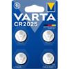 Piles électroniques VARTA CR2025 4 Unités