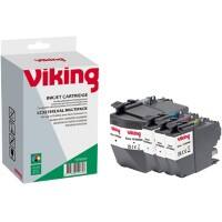 Cartouche jet d'encre Viking LC3219XL Compatible Brother Noir, cyan, magenta, jaune Multipack 4 Unités 