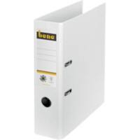 Classeur à levier Bene Large No.1 A4 80 mm Blanc 2 Anneaux 301400WS Carton Lisse Portrait Recyclé