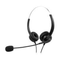 Casque stéréo filaire MediaRange MROS304 Réduction de bruit USB avec microphone Noir