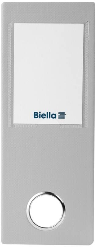 Classeur à levier Biella Large A6 80 mm Gris 2 Anneaux 0120608,00 Carton, PP (Polypropylène) Miroir Portrait 10 Unités