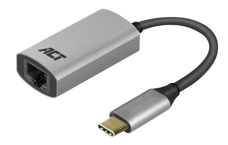 Adaptateur réseau ACT AC7080 15 cm Gris USB-C vers Gigabit