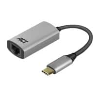 Adaptateur réseau ACT AC7080 15 cm Gris USB-C vers Gigabit