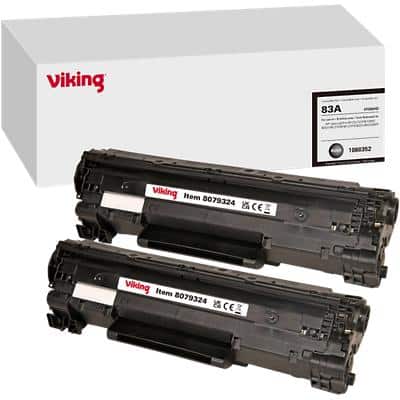 Toner Viking 83A compatible HP 83A CF283AD Noir 2 unités