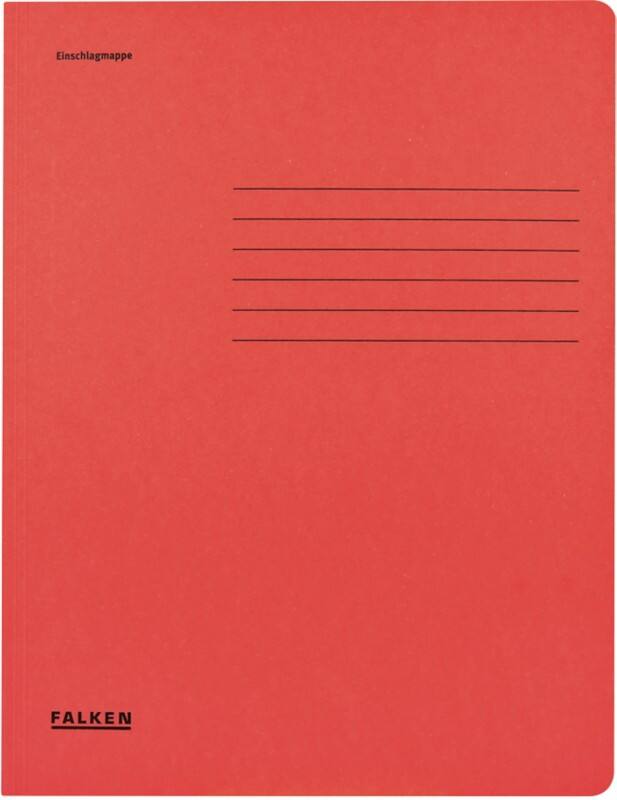 Farde à 3 rabats 448003E A4 Rouge Manila