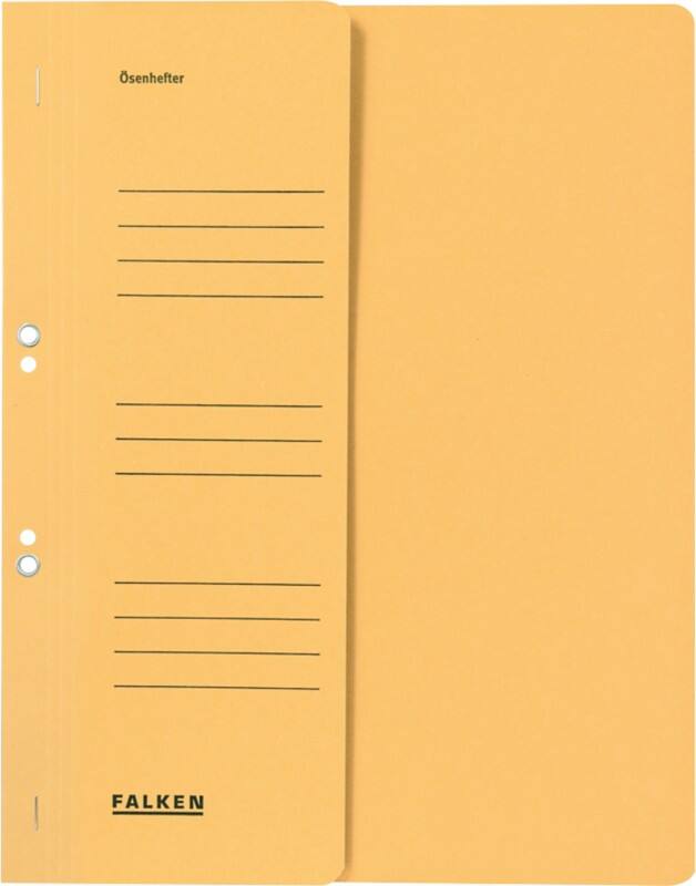Farde à œillets Falken A4+ carton Beige avec demi couverture avant 24 x 30,5 cm