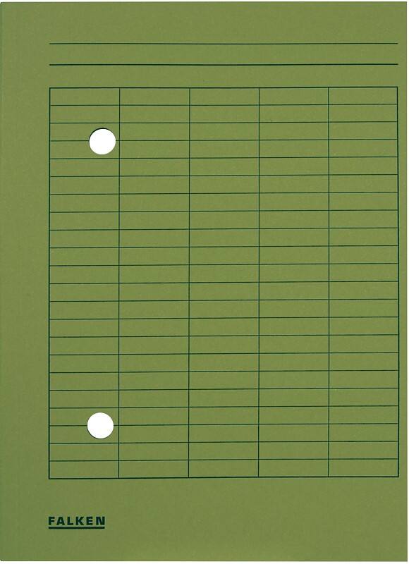 Farde perforée Falken A4 Vert Manila 22 x 31,8 cm 100 Unités