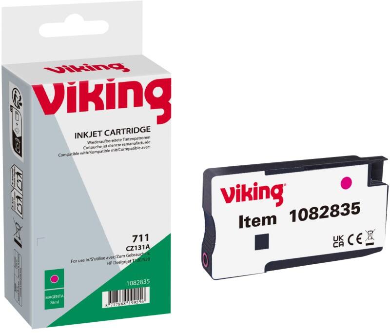 Viking 711 Kompatibel HP Tintenpatrone CZ131A Magenta