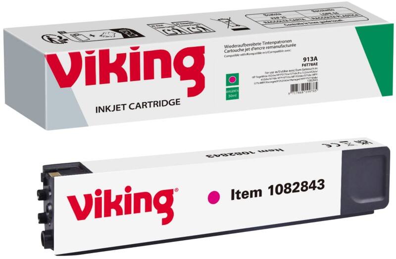 Cartouche jet d'encre Viking 913A Compatible HP F6T78AE Magenta   