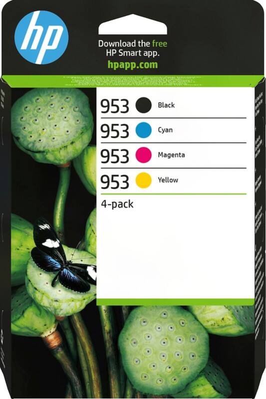 Cartouche jet d'encre HP 953 D'origine 6ZC69AE Noir, cyan, magenta, jaune Multipack 4 Unités