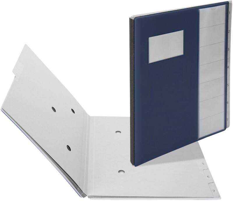 Trieur Biella Pronto A4 Carton 7 intercalaires Bleu foncé 27,5 x 32,5 x 3 cm