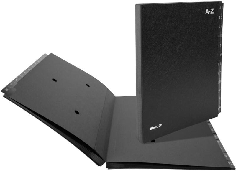 Trieur Biella A-Z A4 Carton 26 intercalaires Noir 31 x 37,5 x 2,1 cm