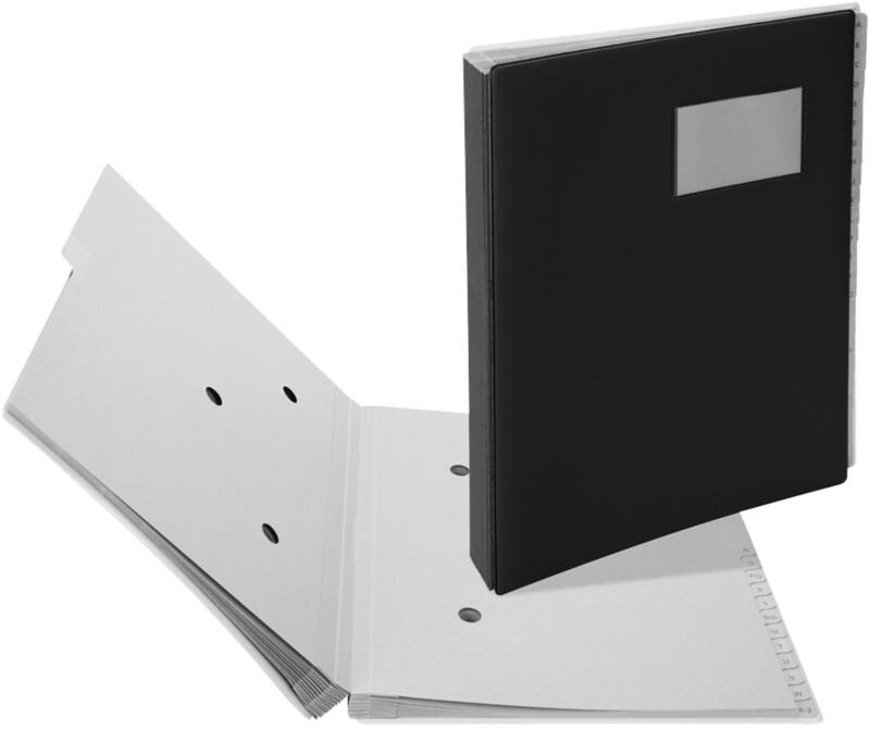 Trieur Biella A-Z A4 Carton 26 intercalaires Noir 27,5 x 33 x 5,5 cm