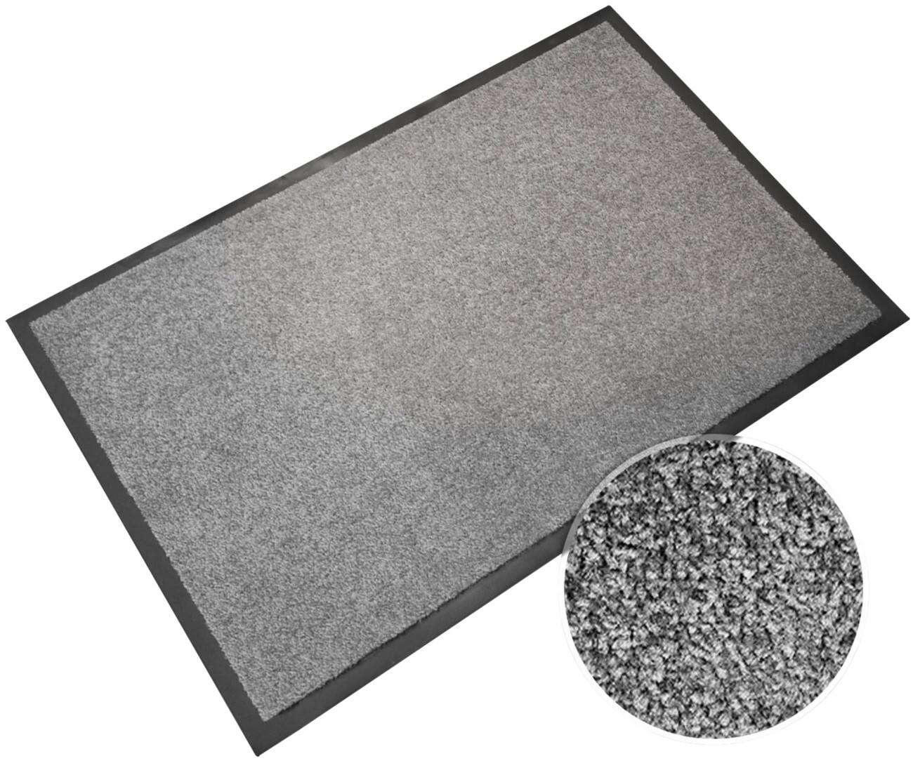 Tapis d’entrée Sky Monochrome Nylon haute torsion, Polyamide Argenté 600 x 400 mm