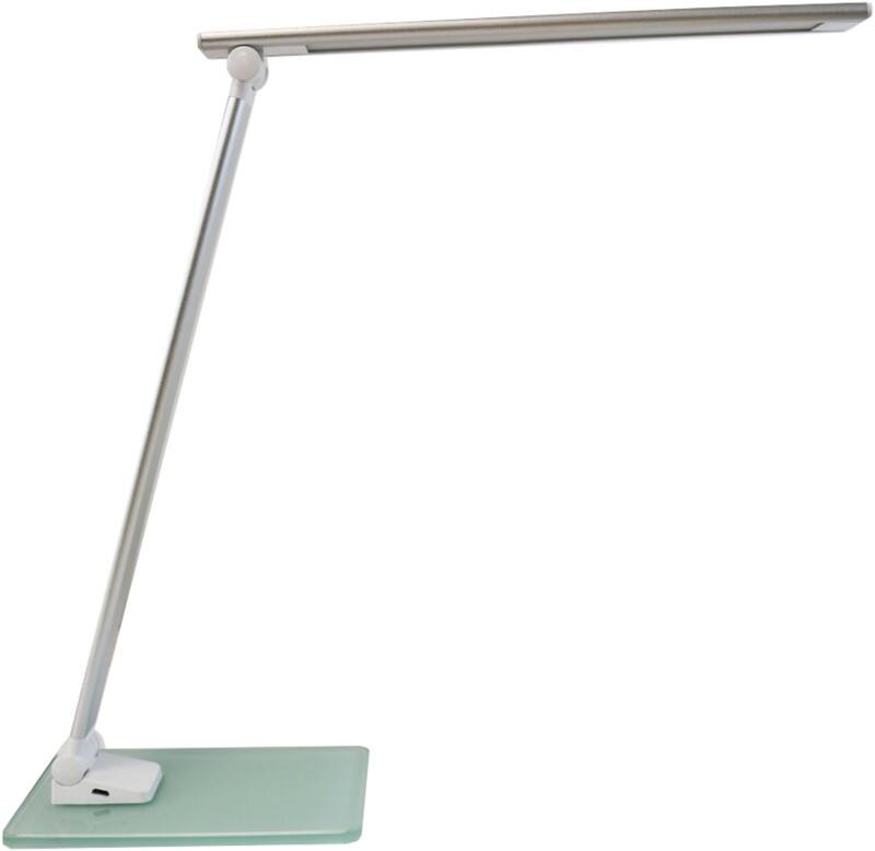 Unilux Popy Freistehend Tischleuchte LED Silber, Weiss USB 300 x 120 x 350 mm
