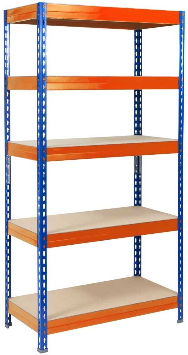 Karat Grizzly Regal Holz, Stahlblech 900 x 600 x 1.800 mm Blau, Orange