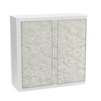 Armoire basse à rideaux Paperflow Plumes Blanc 1100 x 415 x 1040 mm