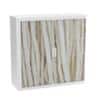 Armoire basse à rideaux Paperflow Cordes Brun, blanc 1100 x 415 x 1040 mm