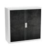 Armoire basse à rideaux Paperflow Sombre Noir, blanc 1100 x 415 x 1040 mm