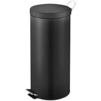 Poubelle à pédale Vepa Bins 30 L Noir Acier, Plastique