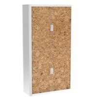 Armoire à rideau Paperflow Imitation liège Brun, blanc 1100 x 415 x 2040 mm