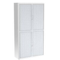 Armoire basse à rideaux Paperflow Relief Blanc 1100 x 415 x 2040 mm